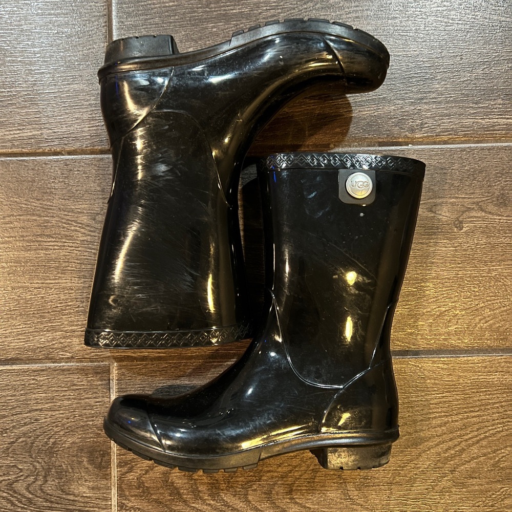 UGG Black Rain Boots